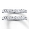 Thumbnail Image 1 of Previously Owned Wedding Band 1-1/2 ct tw Round-cut Diamonds 14K White Gold - Size 9.5