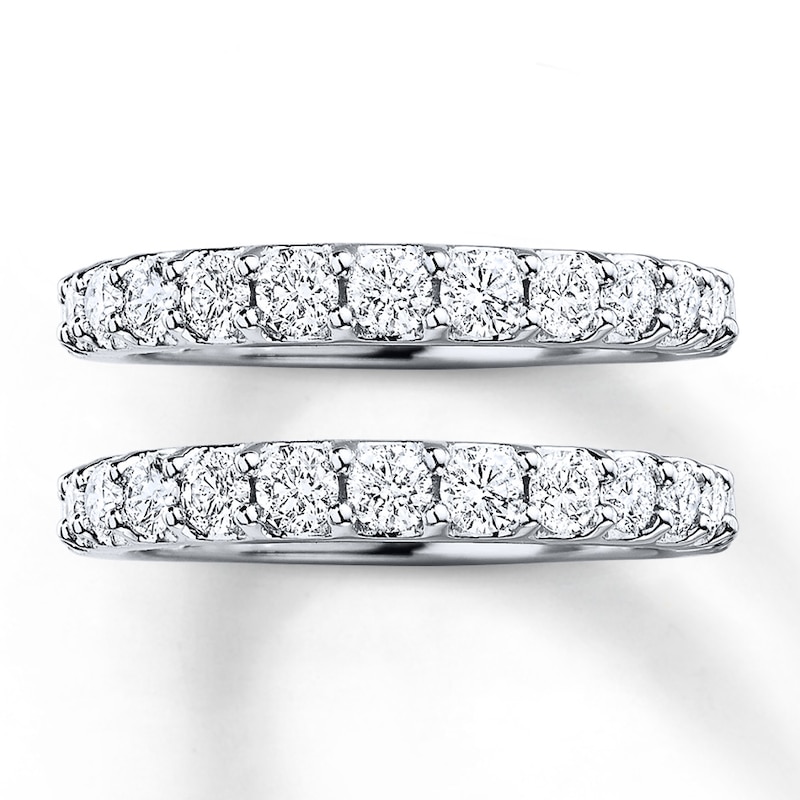 Main Image 1 of Previously Owned Wedding Band 1-1/2 ct tw Round-cut Diamonds 14K White Gold - Size 9.5
