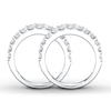 Thumbnail Image 2 of Previously Owned Wedding Band 1-1/2 ct tw Round-cut Diamonds 14K White Gold - Size 9.5