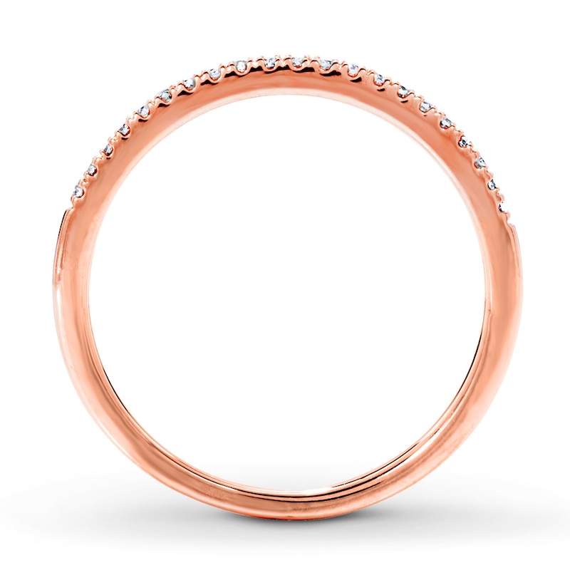 Main Image 2 of Previously Owned Diamond Band 1/10 ct tw Round-cut 14K Rose Gold