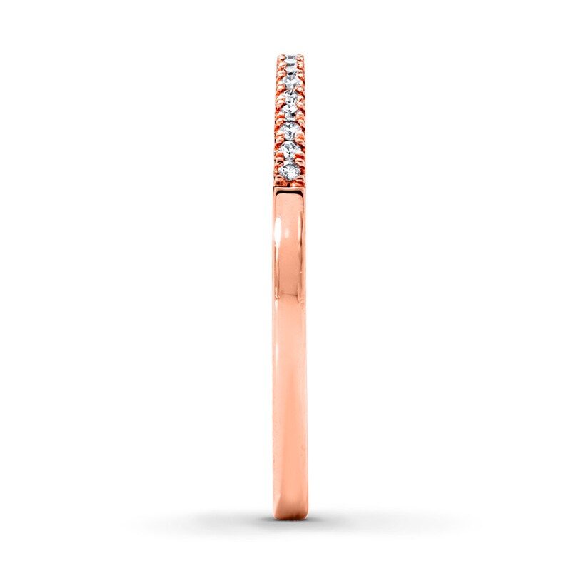 Main Image 3 of Previously Owned Diamond Band 1/10 ct tw Round-cut 14K Rose Gold
