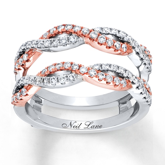 Previously Owned Neil Lane Enhancer Ring 3/4 ct tw Round-cut Diamonds 14K Two-Tone Gold