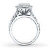 Thumbnail Image 2 of Previously Owned Diamond Engagement Ring 3 ct tw Princess & Round-cut 14K White Gold - Size 10