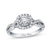 Thumbnail Image 1 of Previously Owned Neil Lane Round-Cut Diamond Double Halo Engagement Ring 3/4 ct tw 14K White Gold Size 5.5