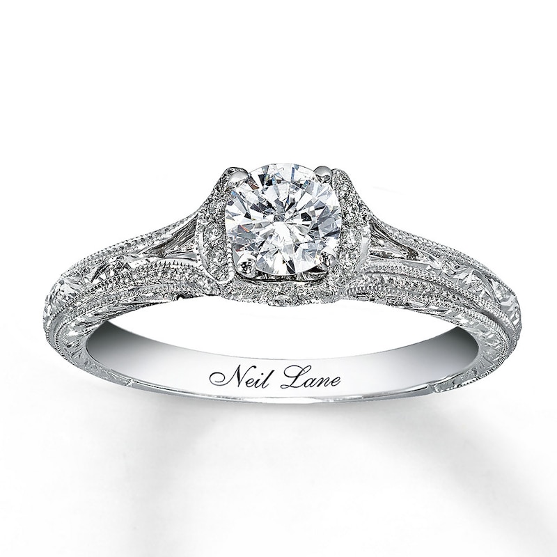 Main Image 1 of Previously Owned Neil Lane Bridal Ring 5/8 ct tw Diamonds 14K White Gold - Size 4.5