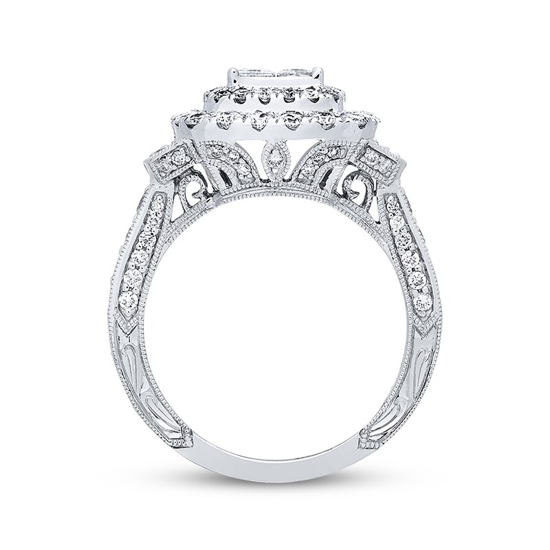 Main Image 3 of Previously Owned Neil Lane Diamond Engagement Ring 1-5/8 ct tw Princess & Round-cut 14K White Gold