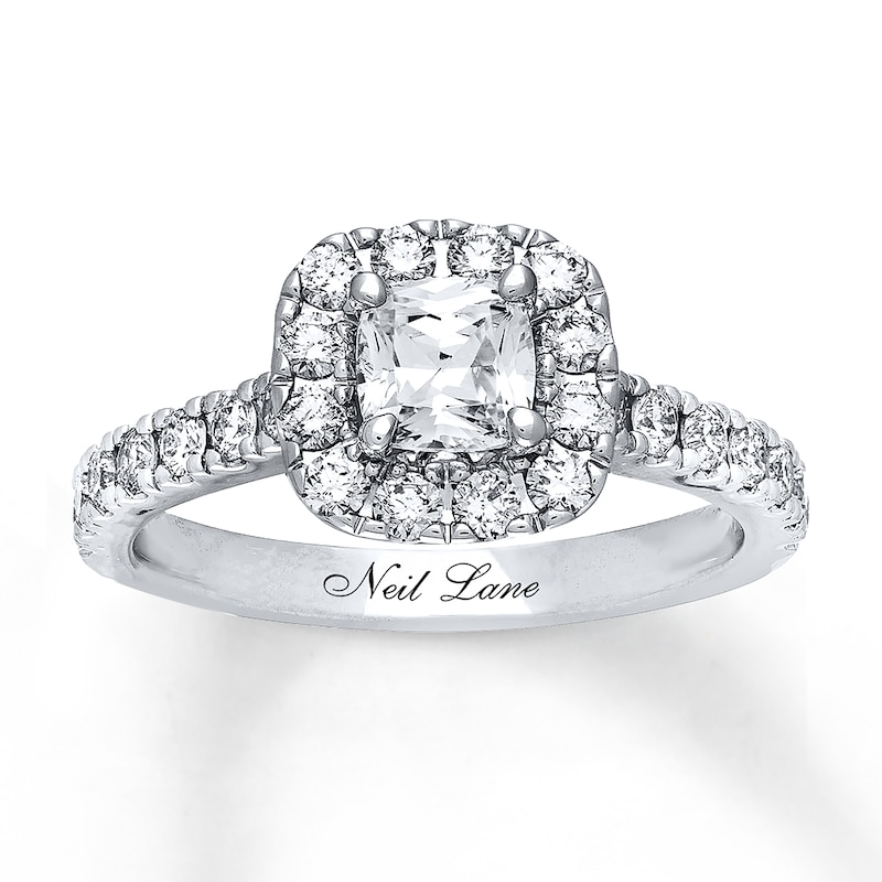 Main Image 1 of Previously Owned Neil Lane Diamond Engagement Ring 1-3/8 ct tw 14K White Gold