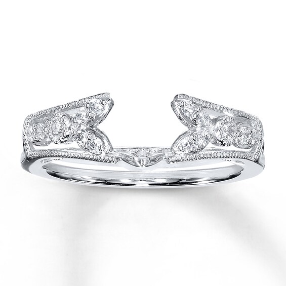 Previously Owned Diamond Enhancer Ring 1/6 ct tw Round-Cut 14K White Gold Size 9.5