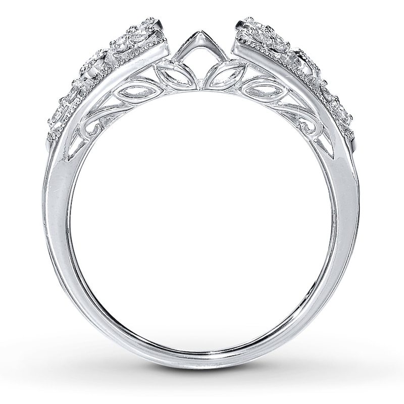 Main Image 2 of Previously Owned Diamond Enhancer Ring 1/6 ct tw Round-Cut 14K White Gold - Size 9.5