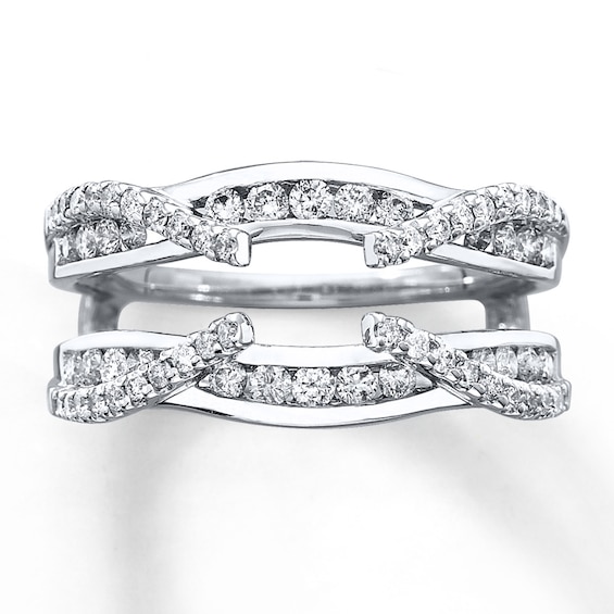 Previously Owned Diamond Enhancer Ring 3/4 ct tw Round-cut 14K White Gold Size