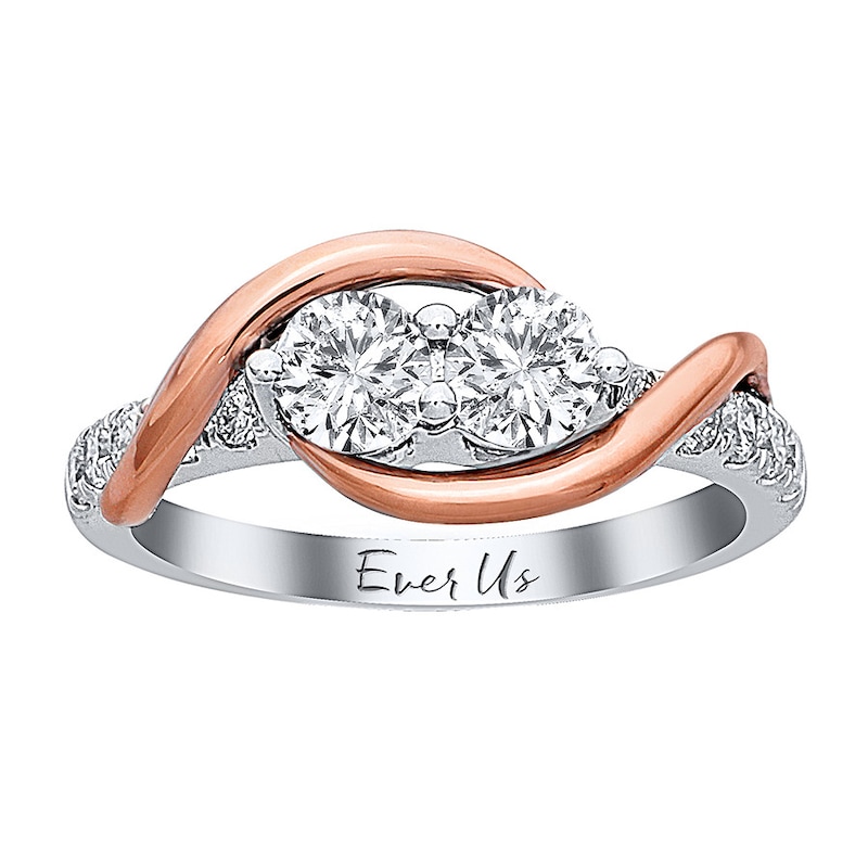 Previously Owned Ever Us Diamond Ring 1 ct tw Round-cut 14K Two-Tone Gold