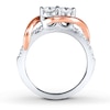Thumbnail Image 2 of Previously Owned Ever Us Two-Stone Anniversary Ring 3/4 ct tw Round-cut Diamonds 14K Two-Tone Gold
