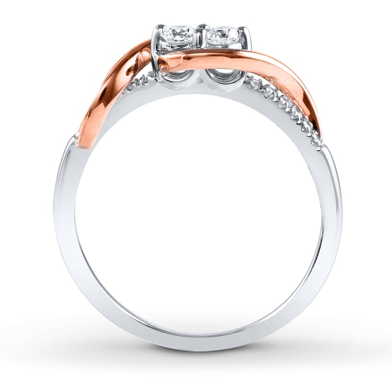 Main Image 2 of Previously Owned Ever Us Ring 1/2 ct tw Round-cut Diamonds 14K Gold