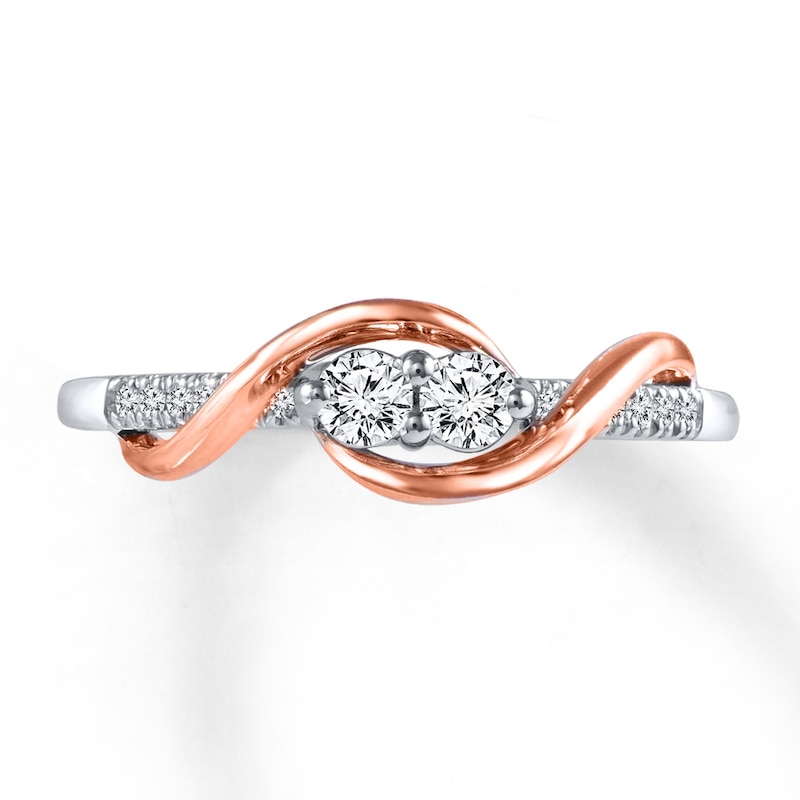 Main Image 4 of Previously Owned Ever Us Ring 1/2 ct tw Round-cut Diamonds 14K Gold