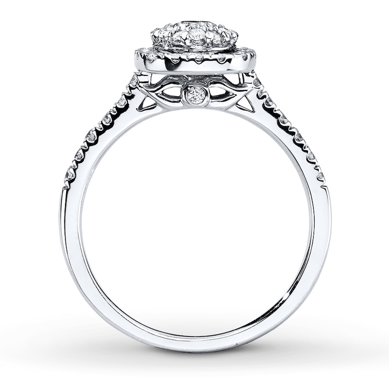 Main Image 2 of Previously Owned Diamond Ring 3/4 ct tw Round-cut 14K White Gold