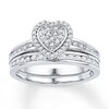 Thumbnail Image 0 of Previously Owned Diamond Bridal Set 1/5 ct tw Round-cut 10K White Gold