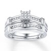 Thumbnail Image 1 of Previously Owned Diamond Bridal Set 1/5 ct tw Round-cut 10K White Gold