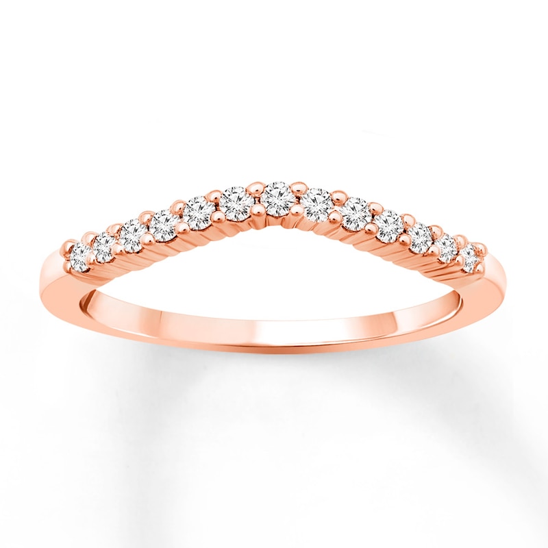 Main Image 1 of Previously Owned Diamond Stackable Ring 1/6 ct tw Round-cut 10K Rose Gold