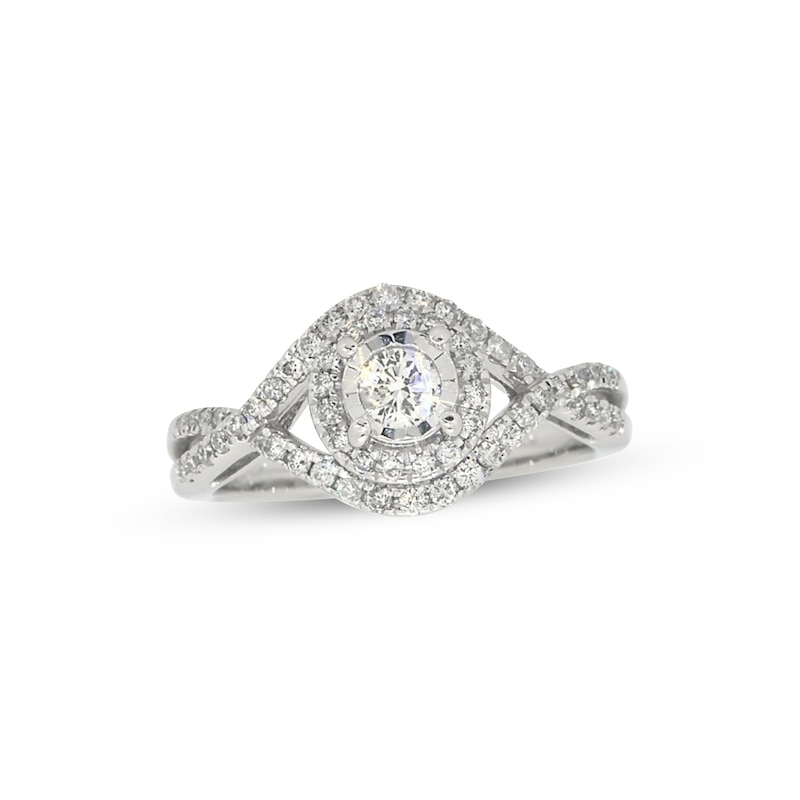 Main Image 1 of Previously Owned Diamond Ring 1/2 ct tw Round 10K White Gold