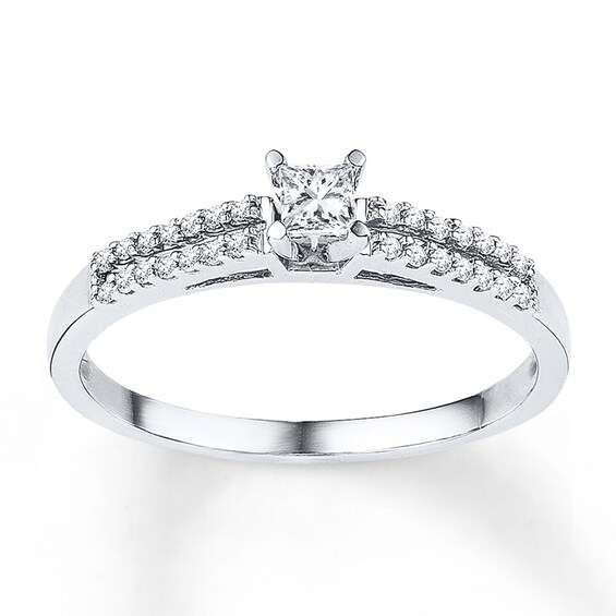 Previously Owned Diamond Promise Ring 1/5 ct tw 10K White Gold