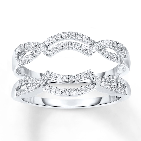 Previously Owned Diamond Enhancer Ring 1/3 ct tw Round-cut 14K White Gold