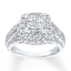 Thumbnail Image 0 of Previously Owned Diamond Engagement Ring 1-3/8 ct tw Princess-cut 14K White Gold