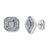 Thumbnail Image 1 of Previously Owned Diamond Earrings 1/6 ct tw Round-cut Sterling Silver