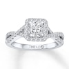 Thumbnail Image 0 of Previously Owned THE LEO Diamond Ring 1-1/4 ct tw Radiant & Round-cut 14K White Gold