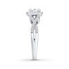 Thumbnail Image 1 of Previously Owned THE LEO Diamond Ring 1-1/4 ct tw Radiant & Round-cut 14K White Gold