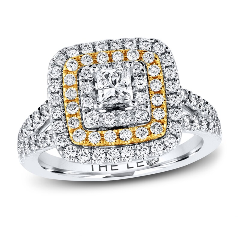 Main Image 1 of Previously Owned THE LEO Diamond Ring 1-1/8 ct tw Princess & Round-cut 14K Two-Tone Gold
