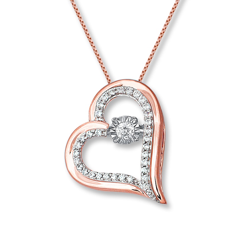 Previously Owned Unstoppable Love Diamond Necklace 1/4 ct tw 10K Rose ...