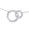 Thumbnail Image 1 of Previously Owned Miracle Links Necklace 1/6 ct tw Diamonds 10K White Gold
