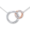 Thumbnail Image 1 of Previously Owned Miracle Links Necklace 1/6 ct tw Diamonds 10K Two-Tone Gold