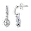 Thumbnail Image 0 of Previously Owned Diamond Earrings 3/8 ct tw Round & Marquise-Cut 10K White Gold