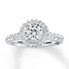 Thumbnail Image 0 of Previously Owned Diamond Engagement Ring 1-1/4 ct tw Round-cut 14K White Gold