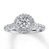 Thumbnail Image 1 of Previously Owned Diamond Engagement Ring 1-1/4 ct tw Round-cut 14K White Gold