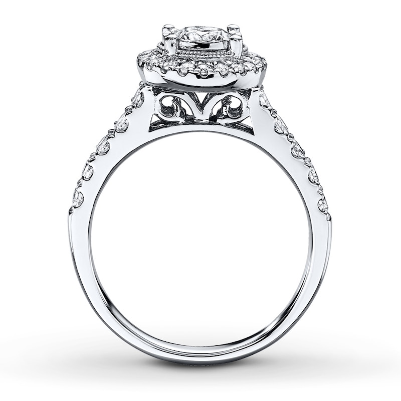 Main Image 2 of Previously Owned Diamond Engagement Ring 1-1/4 ct tw Round-cut 14K White Gold