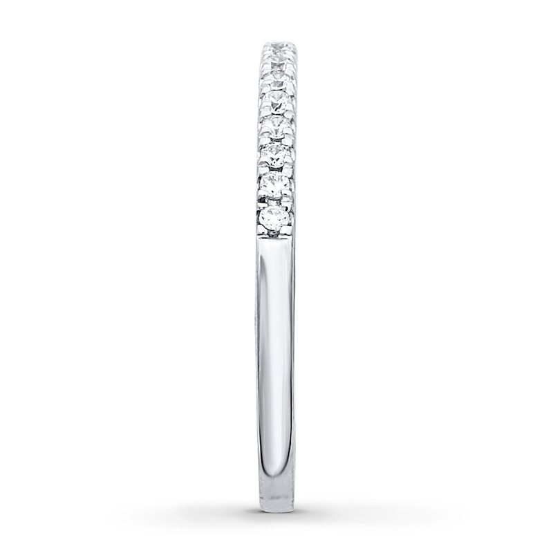 Main Image 3 of Previously Owned Diamond Wedding Band 1/5 ct tw Round-cut 14K White Gold