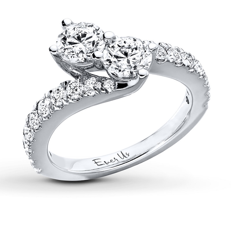 Main Image 3 of Previously Owned Ever Us Diamond Ring 2 ct tw Round-cut 14K White Gold