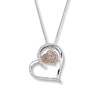 Thumbnail Image 1 of Previously Owned Unstoppable Love 1/10 cttw Round-cut Sterling Silver & 10K Rose Gold