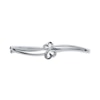 Thumbnail Image 1 of Previously Owned Open Hearts Diamond Bangle Bracelet 1/20 ct tw Round-cut Sterling Silver