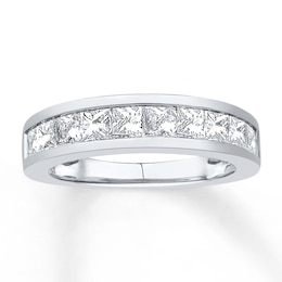 Previously Owned Diamond Anniversary Band 1-1/2 ct tw Princess-cut 14K White Gold
