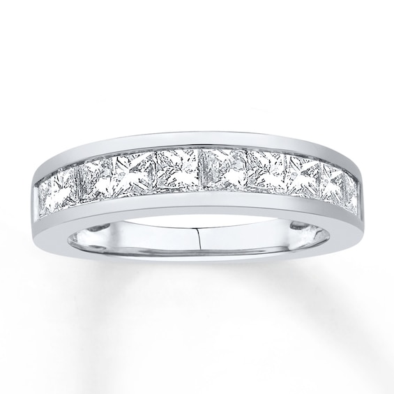 Previously Owned Diamond Anniversary Band 1-1/2 ct tw Princess-cut 14K White Gold
