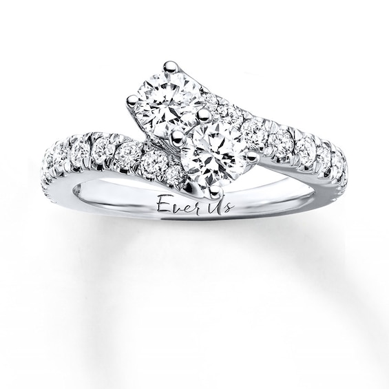 Previously Owned Ever Us Diamond Ring ct tw Round-cut 14K White Gold