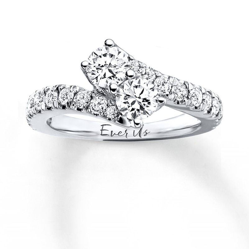 Main Image 1 of Previously Owned Ever Us Diamond Ring 1-1/2 ct tw Round-cut 14K White Gold