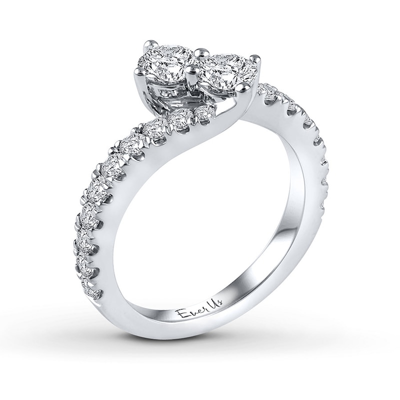 Main Image 2 of Previously Owned Ever Us Diamond Ring 1-1/2 ct tw Round-cut 14K White Gold