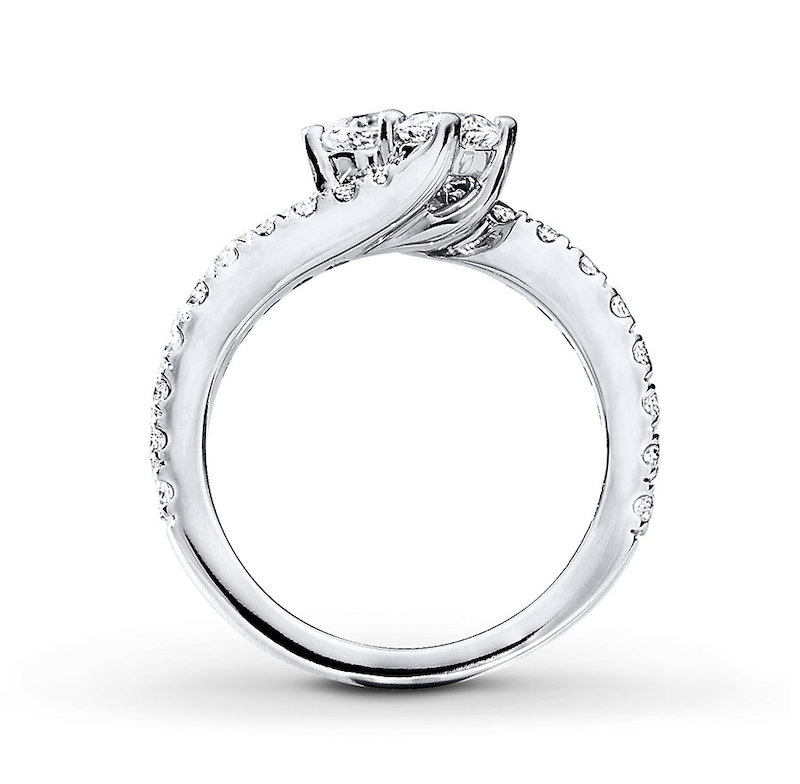 Main Image 4 of Previously Owned Ever Us Diamond Ring 1-1/2 ct tw Round-cut 14K White Gold
