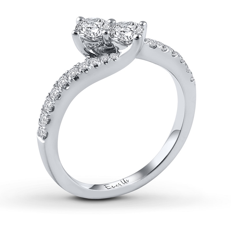 Main Image 2 of Previously Owned Ever Us Two-Stone Diamond Ring Round-cut 1/2 ct tw
