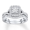 Thumbnail Image 0 of Previously Owned Diamond Bridal Set 1 ct tw 14K White Gold