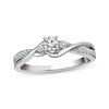 Thumbnail Image 1 of Previously Owned Diamond Engagement Ring 1/3 ct tw Round-cut 10K White Gold Size 7